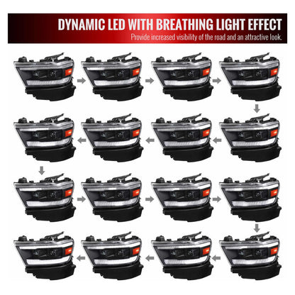 Ram 1500 2019 to 2022 LED Sequential Headlights