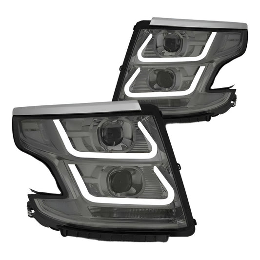 Smoked Led Headlights Chevrolet Tahoe Suburban 2015 to 2020