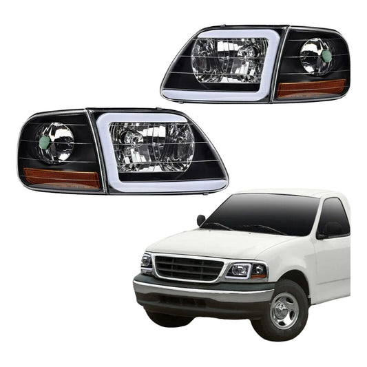 Par De Faros Ford F-150 Led 1997 1998 1999 2000 2001 A 2004 Ambos Lados