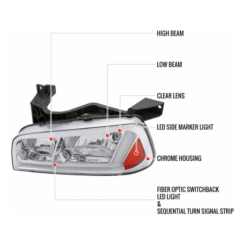 Led headlights Dodge Charger 2006 to 2010