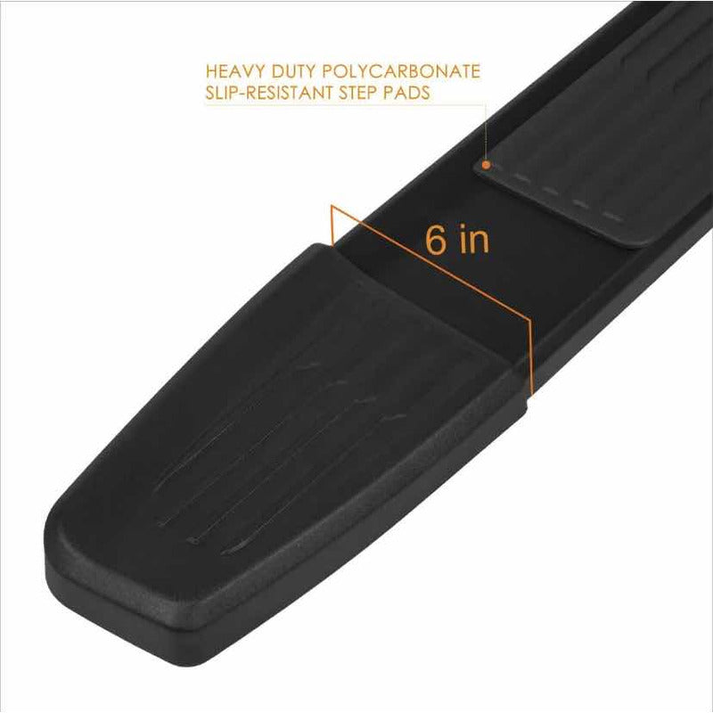 Estribos Para 2 Puertas Cab Sencilla Pick Up Sin Herrajes Negro
