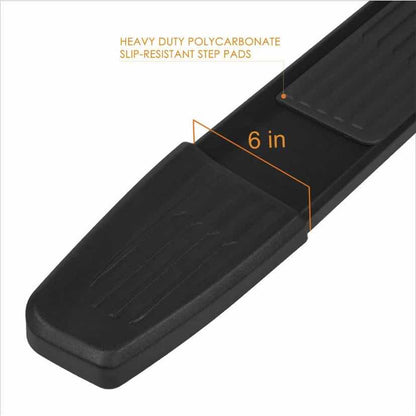 Estribos Para 2 Puertas Cab Sencilla Pick Up Sin Herrajes Negro
