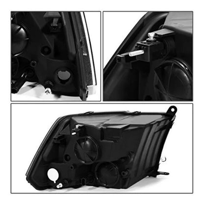 Dodge Ram Headlights 2009 2010 2011 2012 2013 Black Background