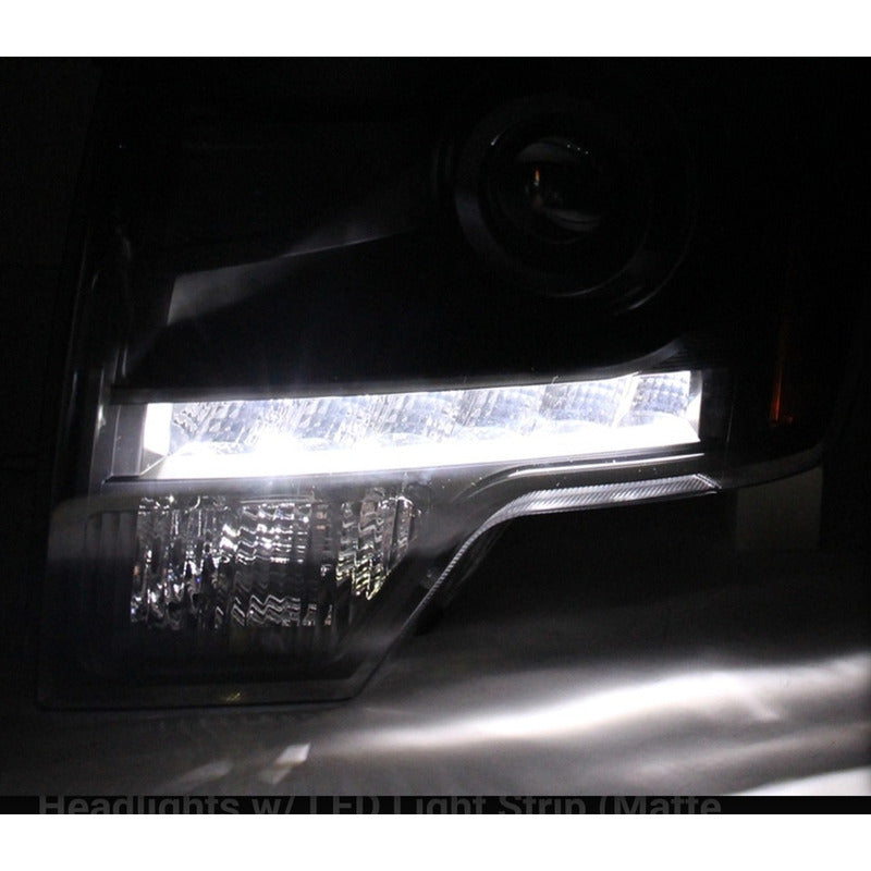 Faros Con Tira Led Ford Lobo F-150 2009 2010 2011 A 2014 Derecho