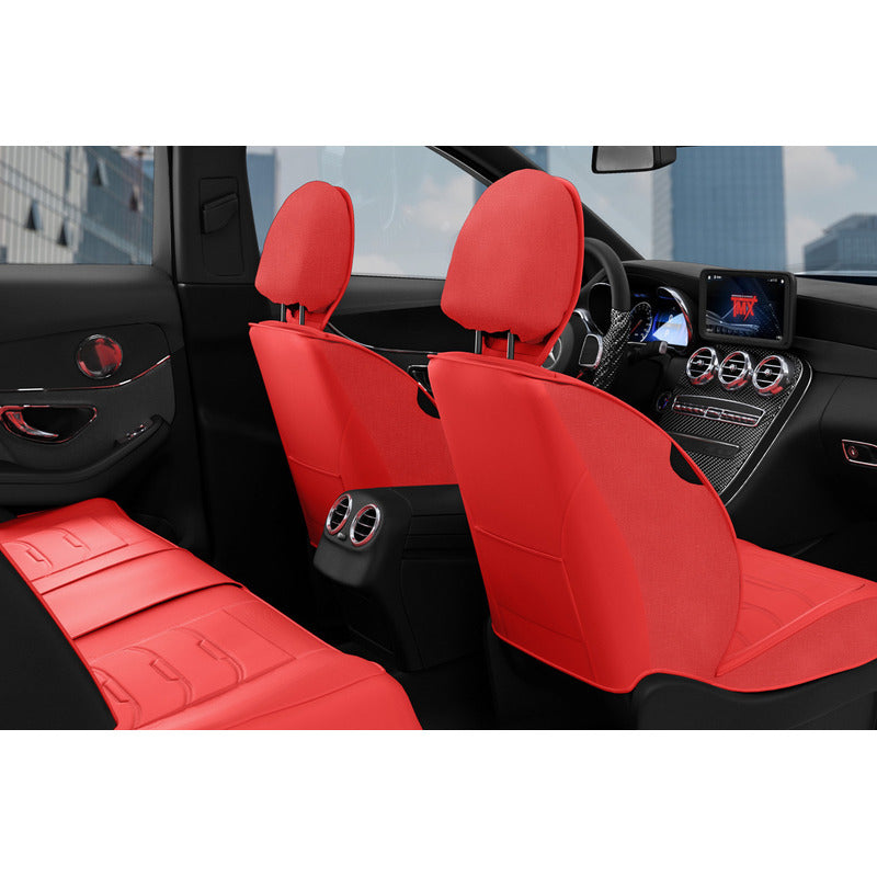 Cubre Asiento Lujo Juego Completo Cuero Sintético