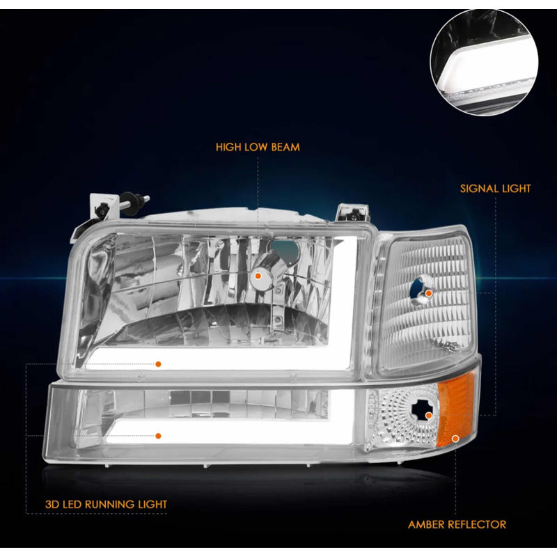 Led headlights Ford F-150 F-250 F-350 Bronco 1992 to 1996