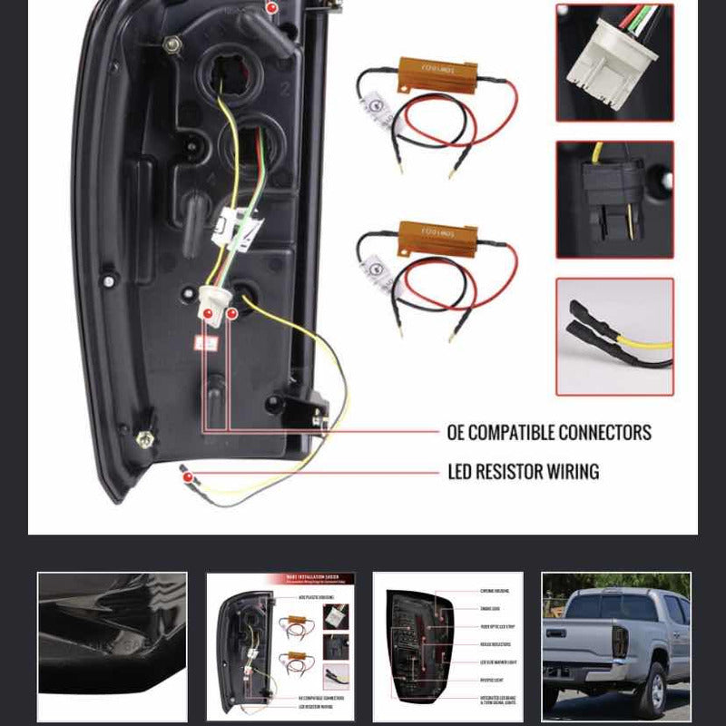 Calavera Led Izquierda Toyota Tacoma 2016 a 2022