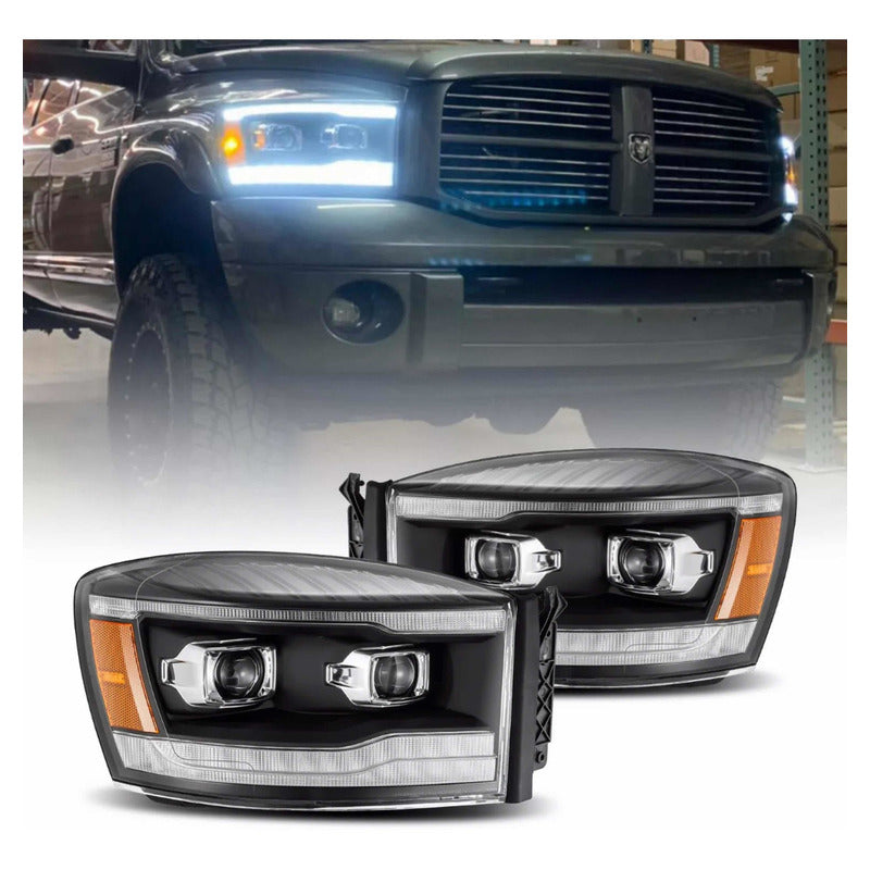Faros Led Dodge Ram 2006 2007 2008 Drl Alpharex