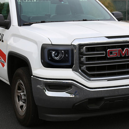 Faros Led Gmc Sierra 1500 2014 2015 2016 2017 2018 2019  Izquierdo