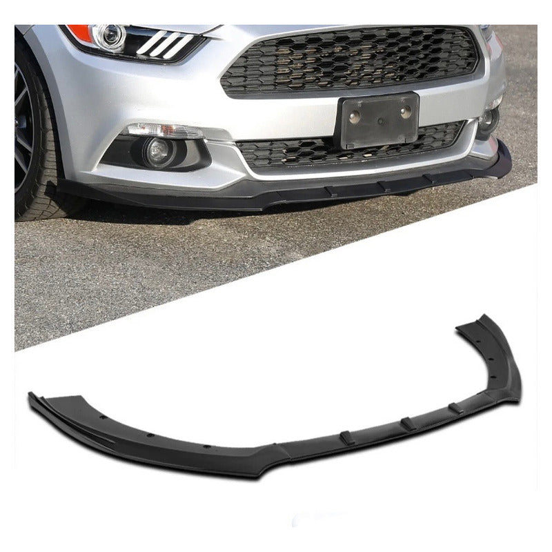 Lip Delantero Mustang Negro 3 Piezas 2015 2016 2017