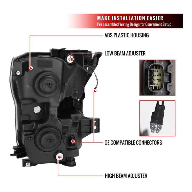 Led headlights Ford F-150 Lobo 2015 to 2017