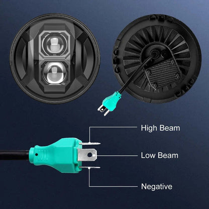 Led Headlights Jeep Wrangler Cj Tj Jk 1997 to 2018
