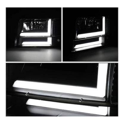 Led Drl Headlights Ford F-150 F-250 F-350 Bronco 1992 to 1996