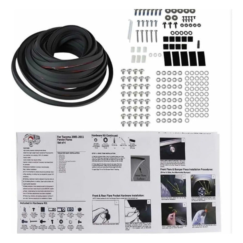 Cantoneras Toyota Tacoma Con Daño 2005 2006 2007 A 2011 Negro
