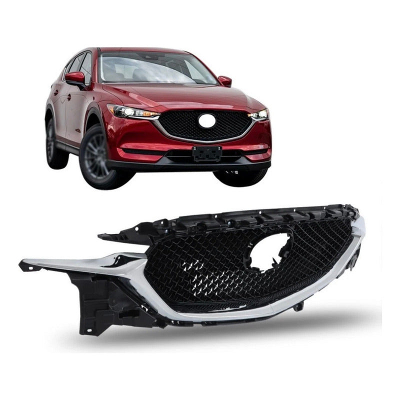 Parrilla Delantera Mazda Cx-5 Negro Cromo 2017 A 2021 Brillante