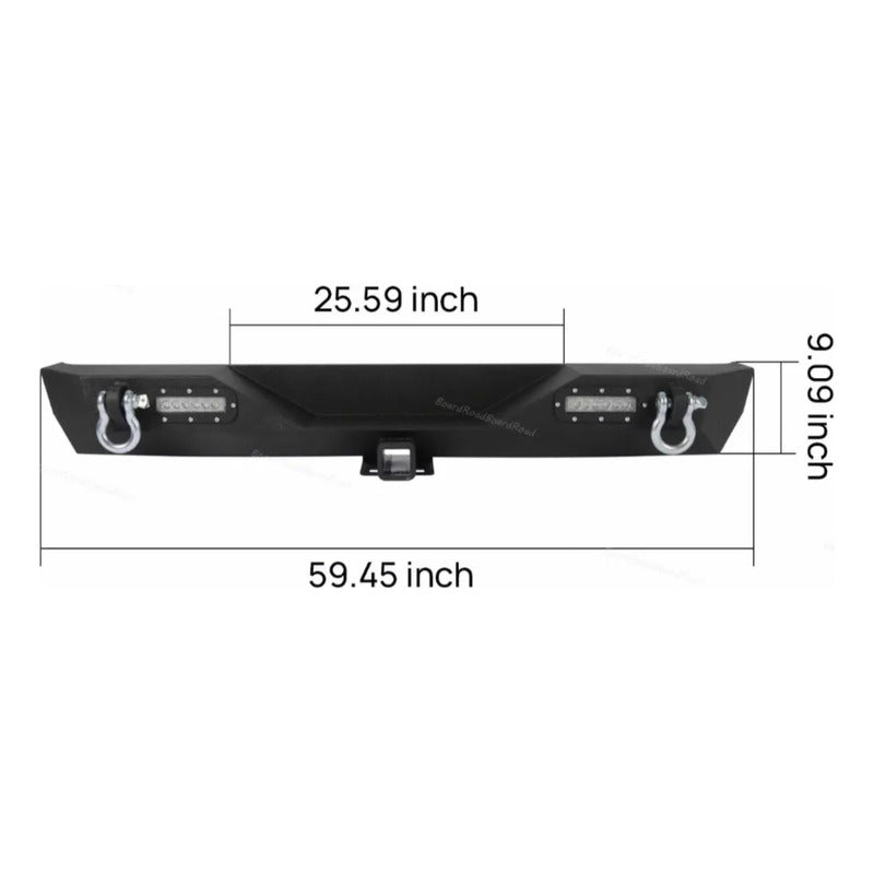 Par De Defensas Para Jeep Wrangler Tj Yj 87-06 Con Luces Led Negro
