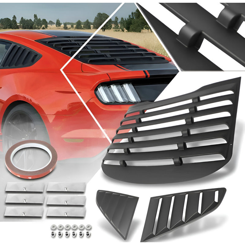 Louvers Para Mustang Con Daño 2016 2017 2018 Negro