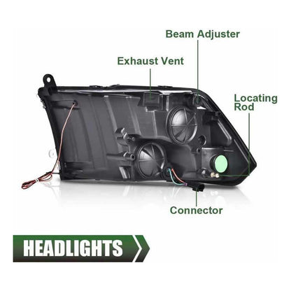 Led Headlights Ram 1500 2500 3500 2009 to 2018