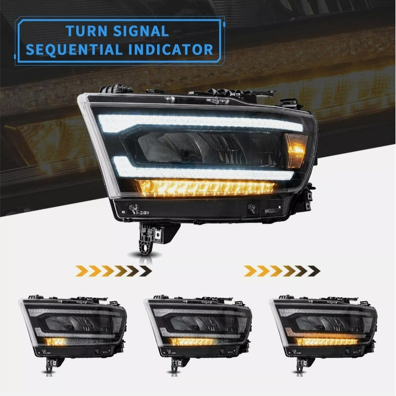 Faros Led Secuencial Dodge Ram 1500 2019 2020 2021