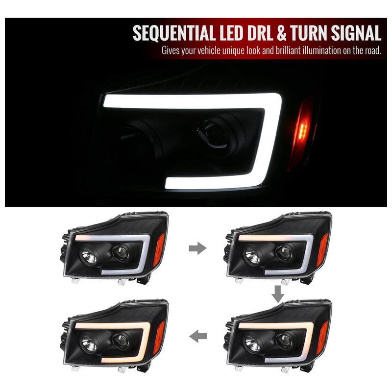 Faros Led Nissan Titan 2004 a 2015 Armada 2004 a 2007