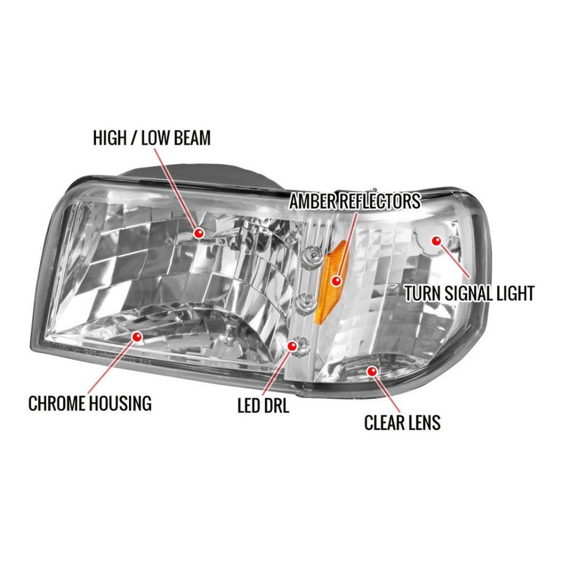 Faros Led Para Ford Ranger 1993 1994 1995 1996 1997