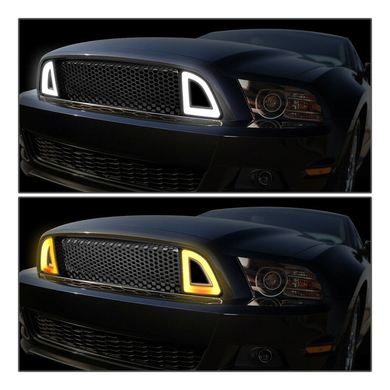 Parrilla Led Drl Señal Mustang Gt 2013 2014 Mate