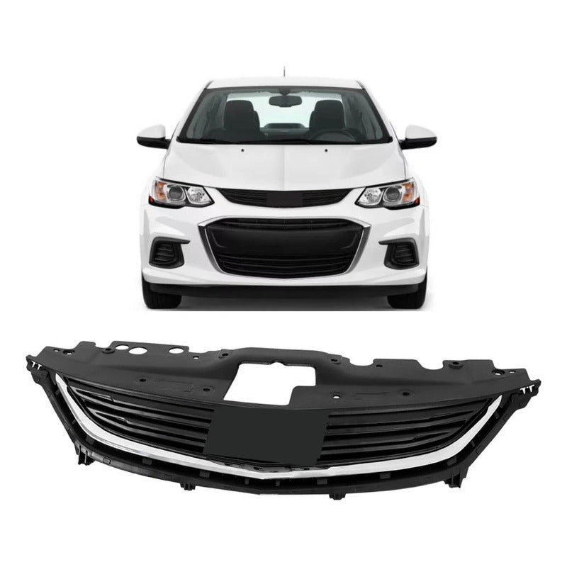 Parrilla Delantera Chevy Sonic 2017 2018 2019 2020 Negro Mate