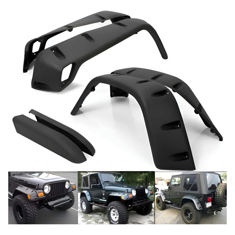 Cantoneras Para Jeep Wrangler Tj 97 98 99 2000 A 2006 Mate Negro