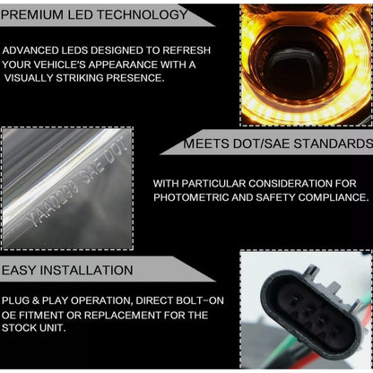 Double Beam Led Headlights Dodge Challenger 2008 2009 2010 to 2014