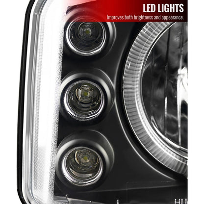 Double Halo Headlights GMC Yukon Sierra 1999 to 2006