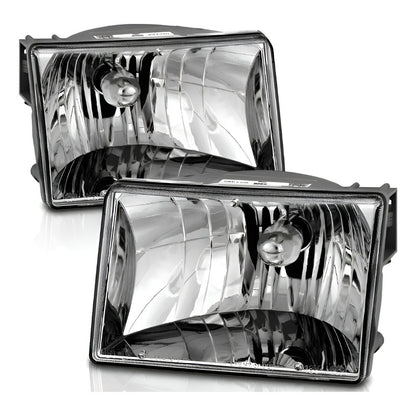 Faros Cromados Grand Cherokee 1993 1994 1995 1996 1997 1998 Ambos Lados