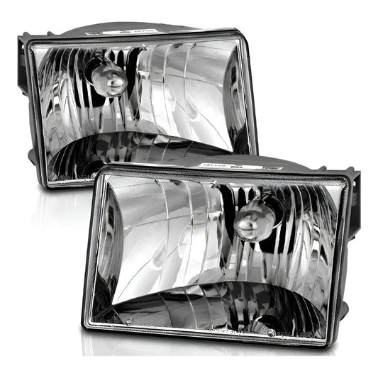 Faros Cromados Grand Cherokee 1993 1994 1995 1996 1997 1998 Ambos Lados