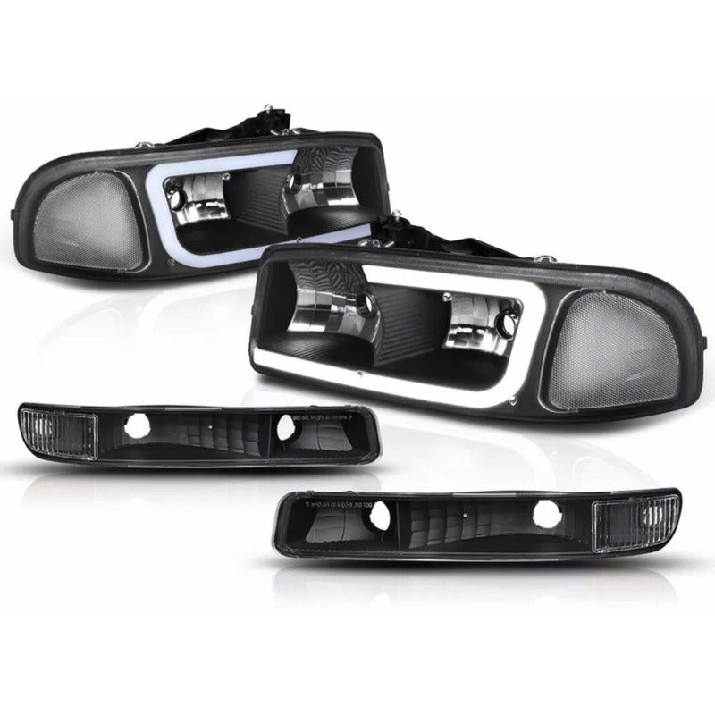Led Drl Headlights GMC Sierra Yukon 1999 to 2007