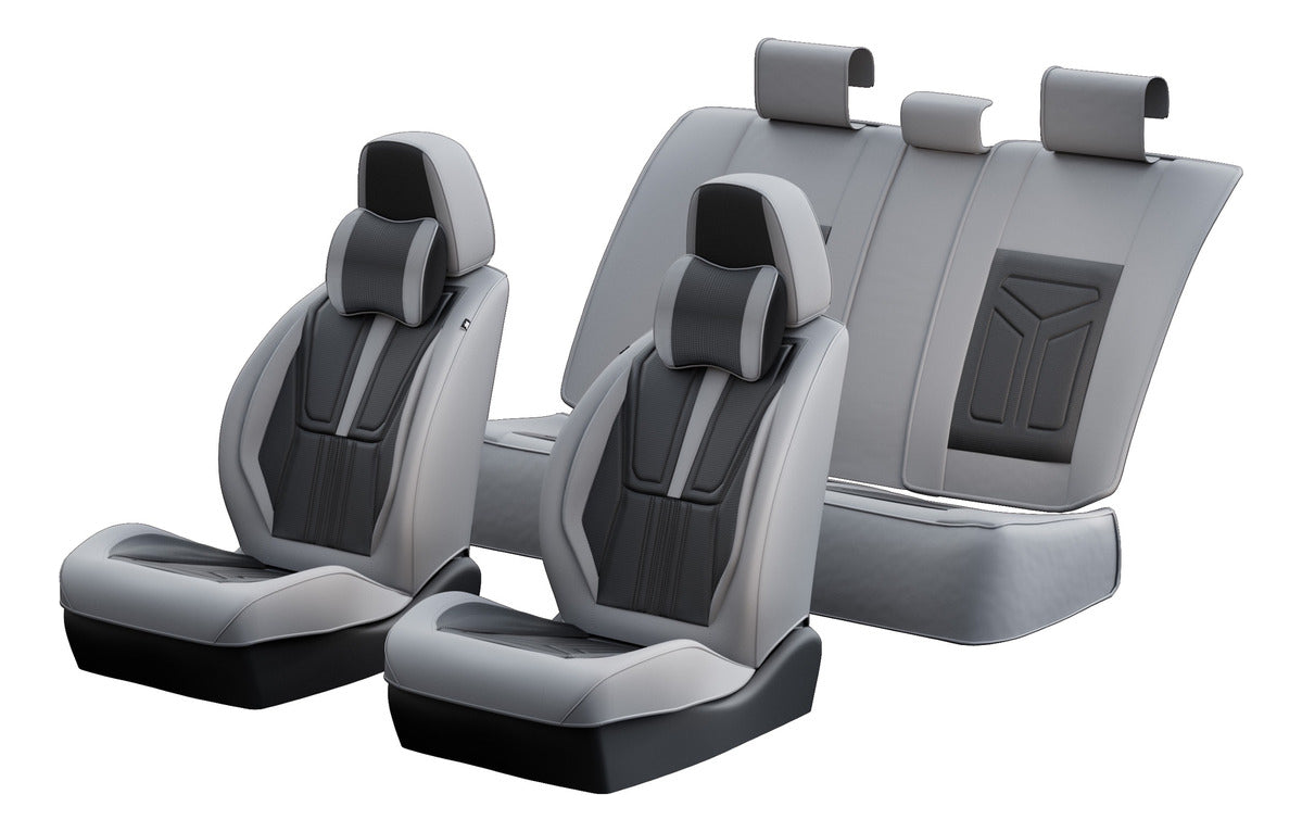 Cubre Asientos Delanteros Y Traseros De Cuero Lujo Universal