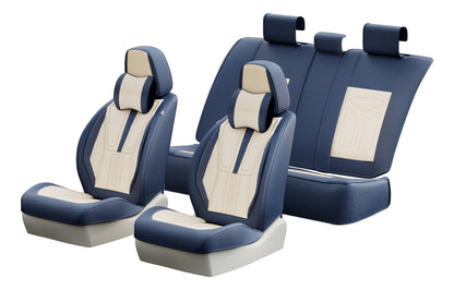 Cubre Asientos Delanteros Y Traseros De Cuero Lujo Universal
