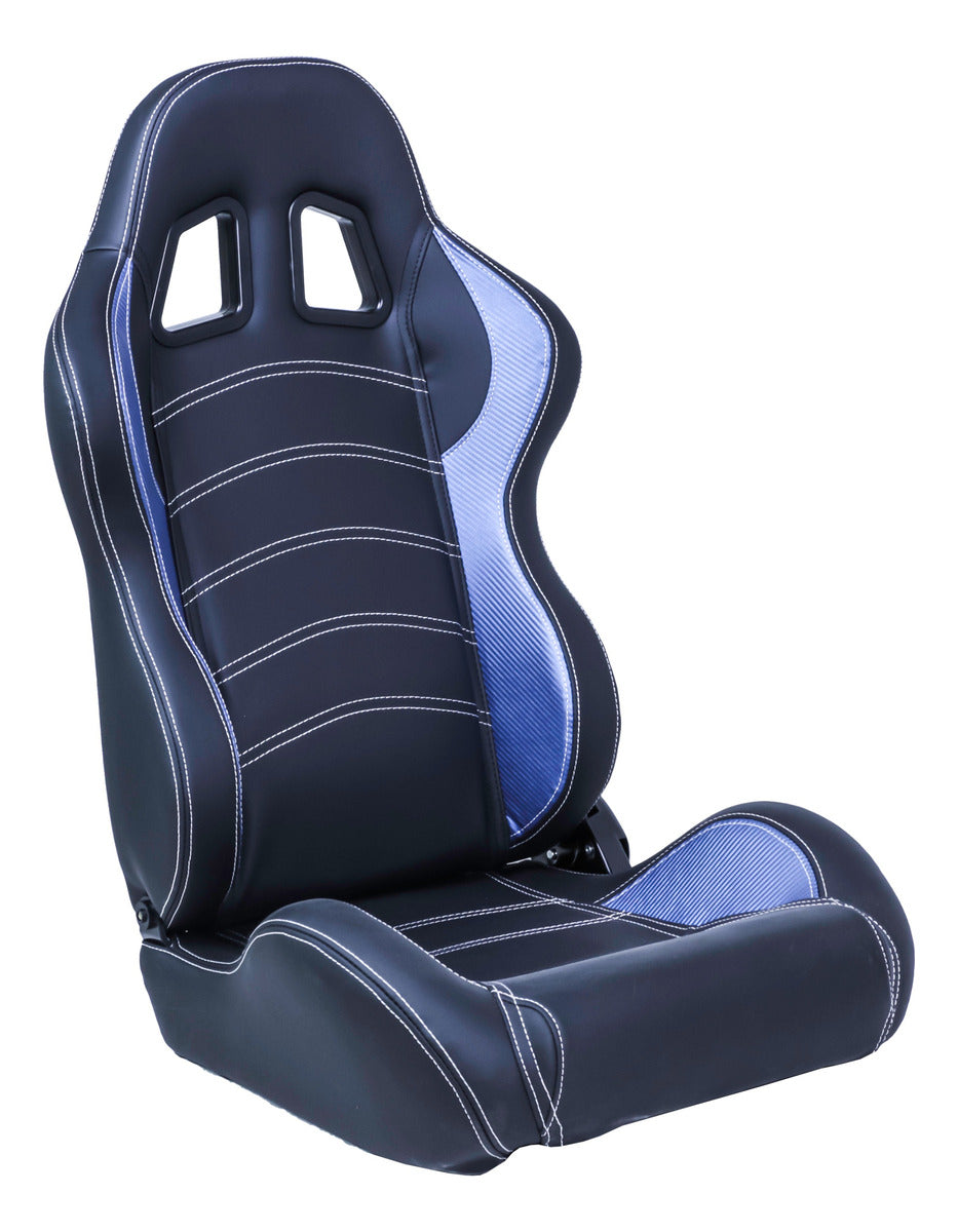 Par De Asientos Estilo De Carreras Pvc Con Deslizador