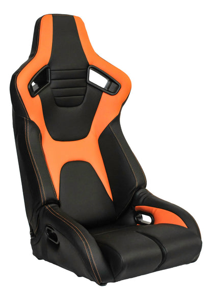 Par De Asientos Estilo De Carreras Pvc Con Deslizador