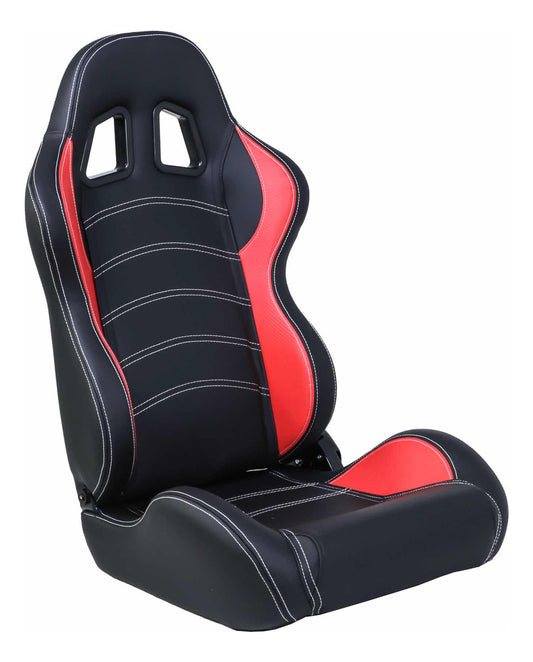 Par De Asientos Estilo De Carreras Pvc Con Deslizador