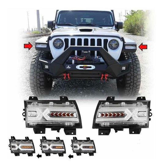 Faros Led Jeep Wrangler Jl Secuencial 2018 2019 2020 2021