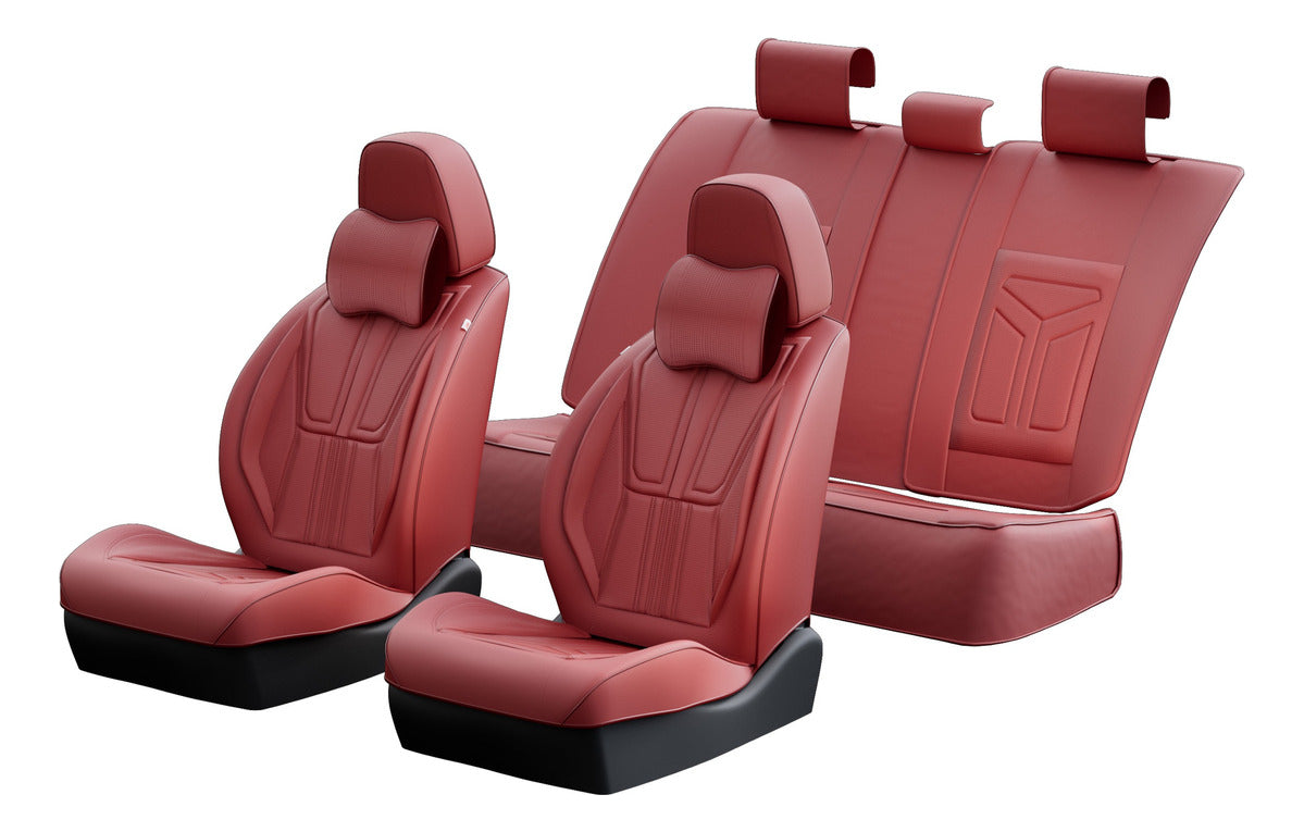 Cubre Asientos Delanteros Y Traseros De Cuero Lujo Universal
